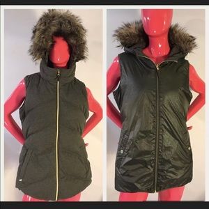Michael Kors Olive Green Reversible Vest Jacket